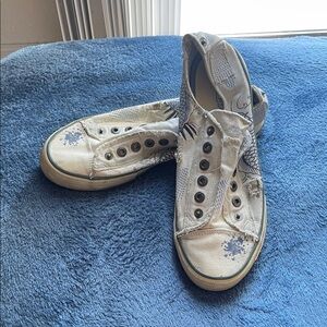 Ed Hardy White Canvas Sneakers for Kids